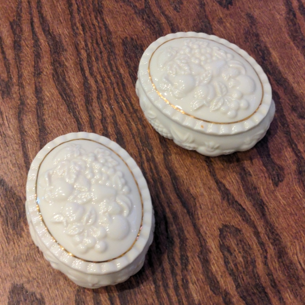 vintage Lenox jewelry boxes set of 2